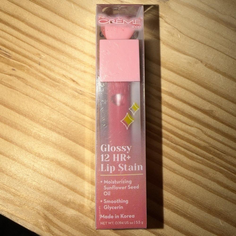 NEW The Creme Shop Glossy 12 HR+ Lip Stain, 0.194 oz. - Wine & Dine